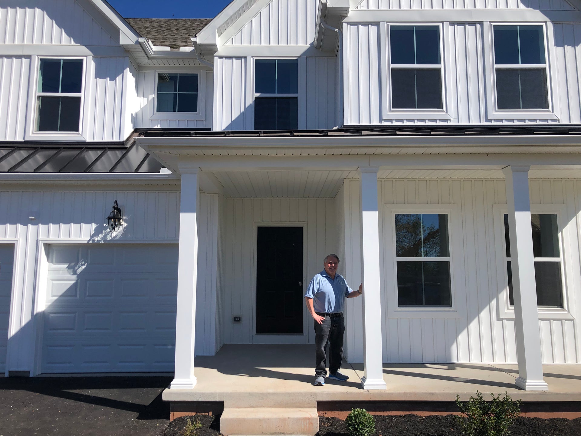 Built a Covington Farmhouse at Castlecove Village in Trappe, PA Louis S.