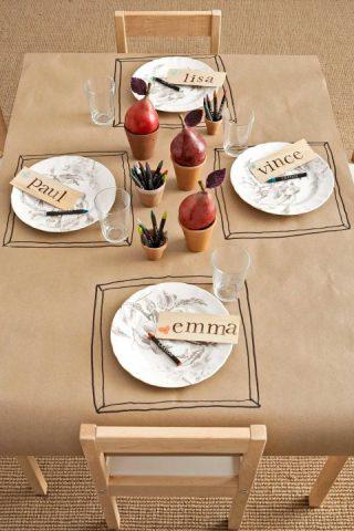 Kids Thanksgiving Table