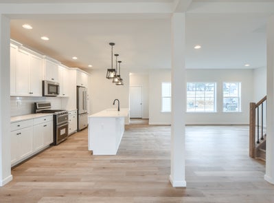 Kitchen and Family Room. Waterford Home with 3 Bedrooms