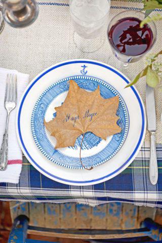 Leaf Thanksgiving Place Card