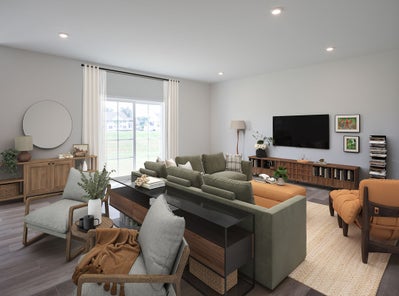 Family Room. Gilbertsville, PA New Home