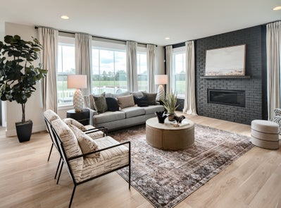 Family Room. Gilbertsville, PA New Home