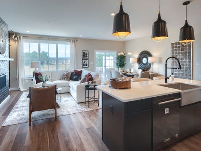 Family Room, Dining Room, and Classic KItchen. Birkdale Home with 3 Bedrooms