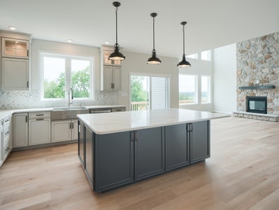 Garden Kitchen and Family Room. Lititz, PA New Home
